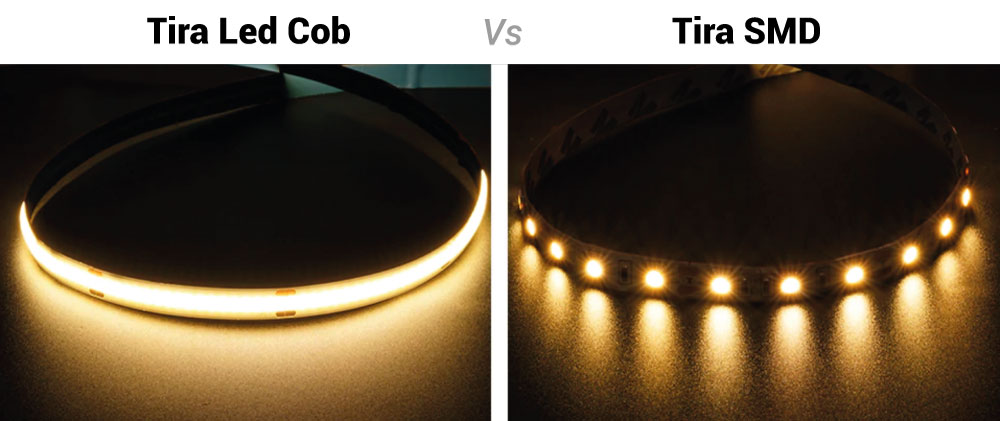 Diferencia tiras cob tiras smd